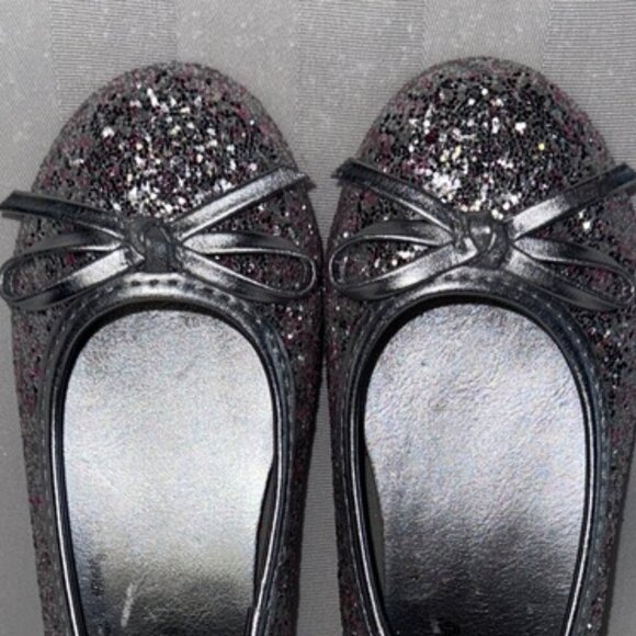 George Sparkling Silver / Multicolour Cora Flats Kids Girls Size 11 - Picture 5 of 6